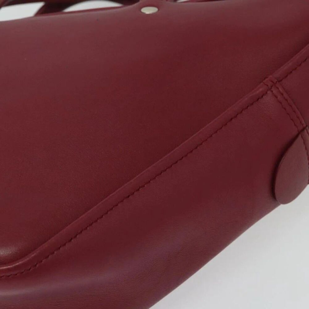 Balenciaga Triangle Duffle Leather Red Leather Handbag - Picture 10 of 16